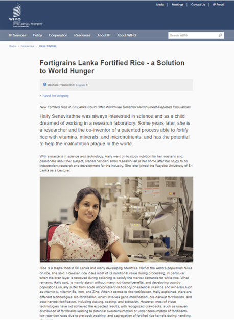 Fortigrains Lanka Fortified Rice - a Solution to World Hunger